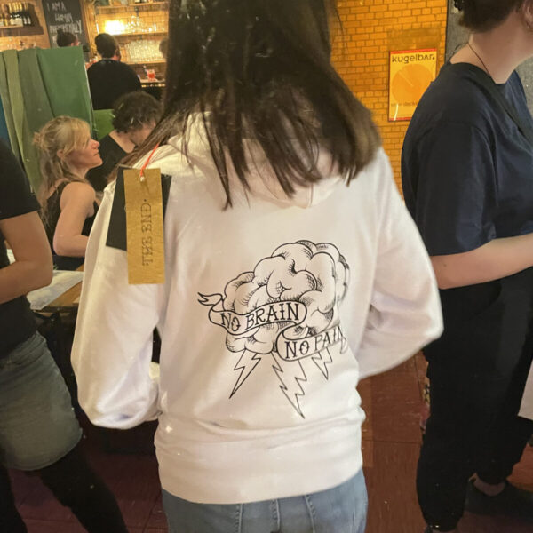 No Brain No Pain /// Hoodie /// White - Image 4